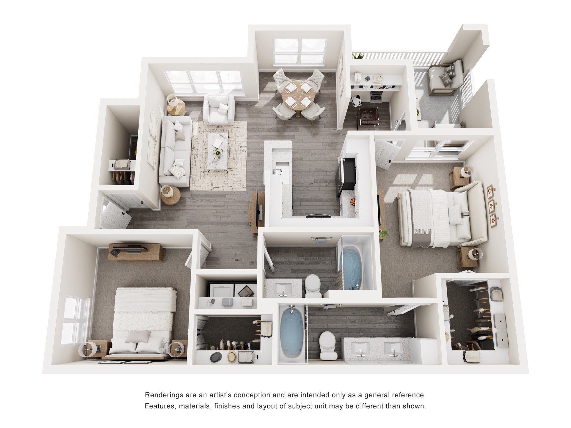 Floor plan layout diagram for 2C